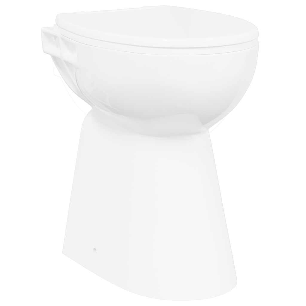 WC Senza Brida 7 cm Altezza Extra Chiusura Rallentata Ceramica Bianca - homemem39