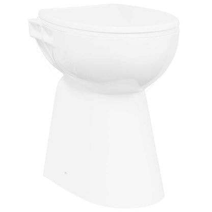 WC Senza Brida 7 cm Altezza Extra Chiusura Rallentata Ceramica Bianca - homemem39