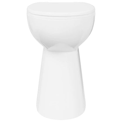 WC Senza Brida 7 cm Altezza Extra Chiusura Rallentata Ceramica Bianca | homemem39