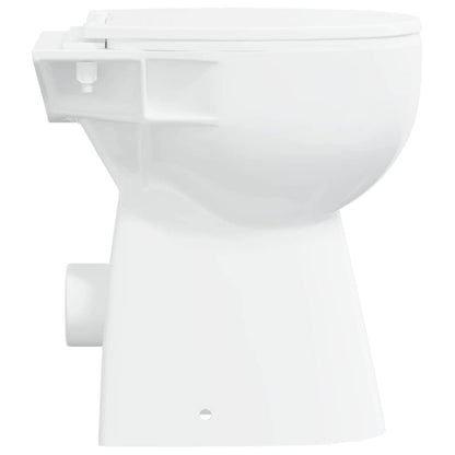 WC Senza Brida 7 cm Altezza Extra Chiusura Rallentata Ceramica Bianca | homemem39