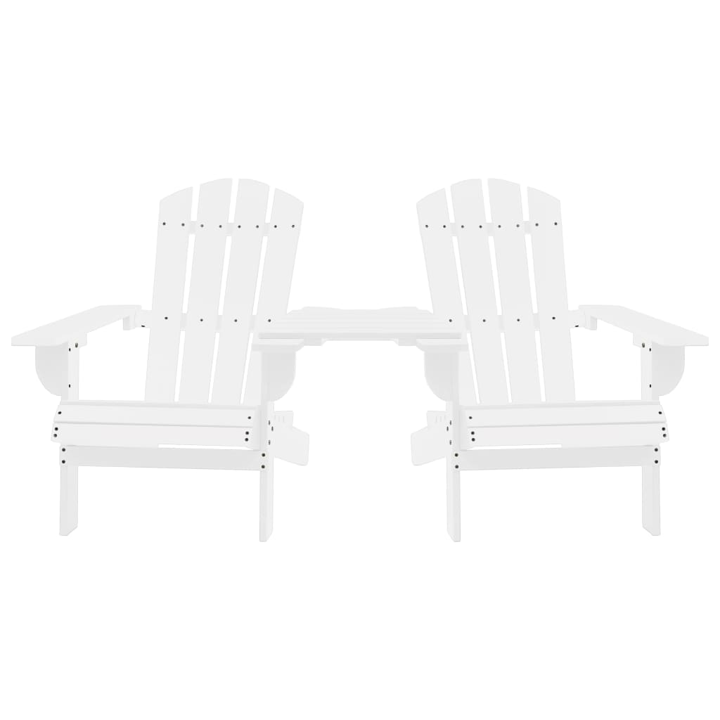 Sedie da Giardino Adirondack con Tavolino in Legno Abete Bianco - homemem39