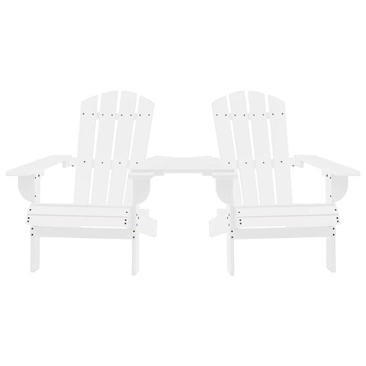 Sedie da Giardino Adirondack con Tavolino in Legno Abete Bianco - homemem39