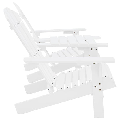 Sedie da Giardino Adirondack con Tavolino in Legno Abete Bianco - homemem39
