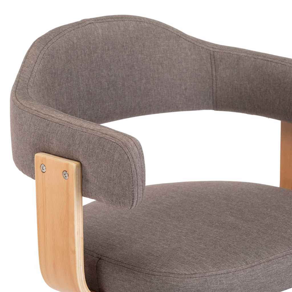 Sedia da Ufficio Girevole Talpa in Legno Piegato e Tessuto