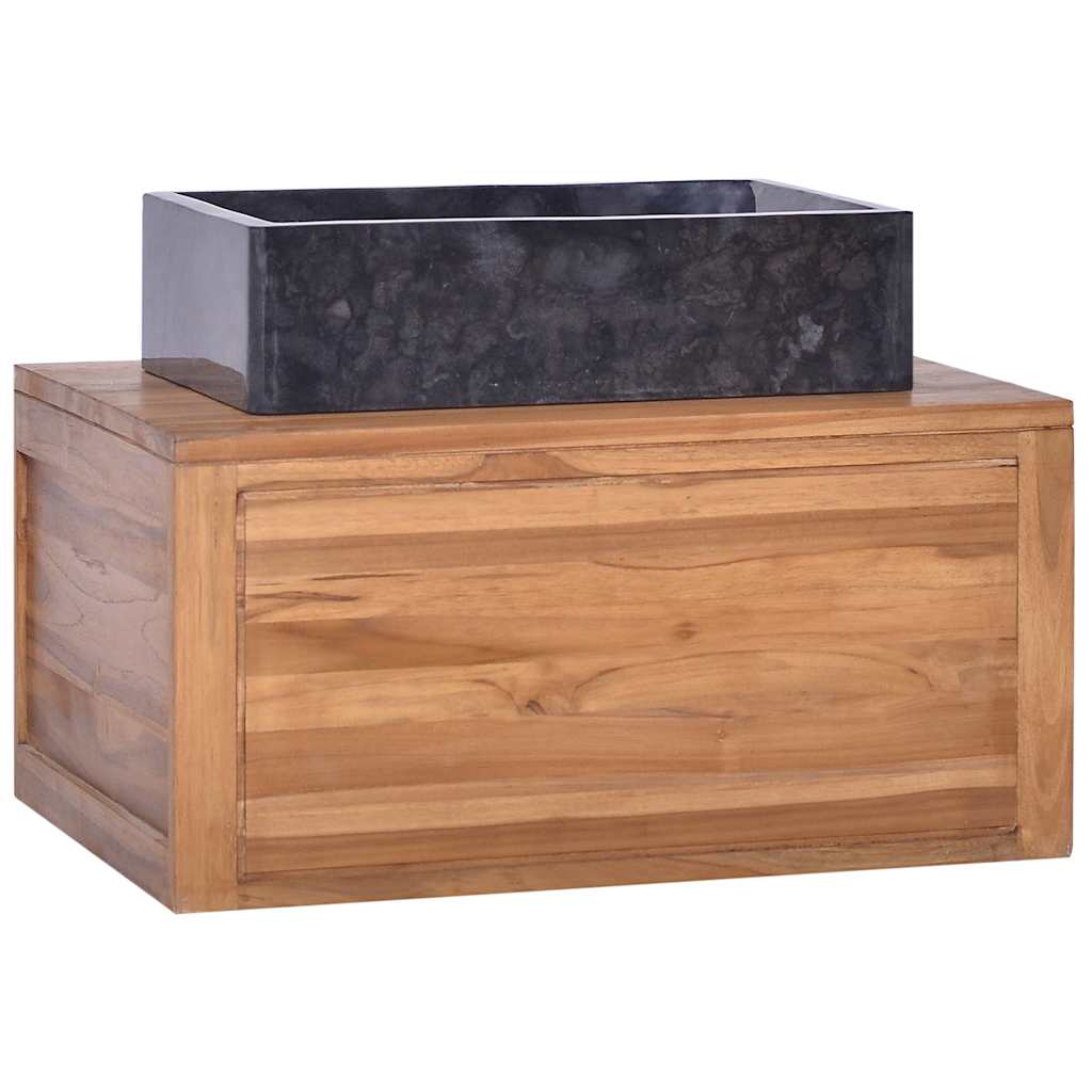 Armadietto da Bagno a Parete 60x45x30 cm Legno Massello di Teak | homemem39