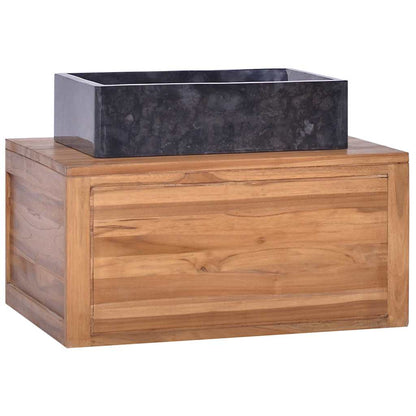 Armadietto da Bagno a Parete 60x45x30 cm Legno Massello di Teak | homemem39