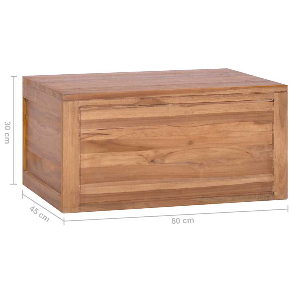 Armadietto da Bagno a Parete 60x45x30 cm Legno Massello di Teak | homemem39