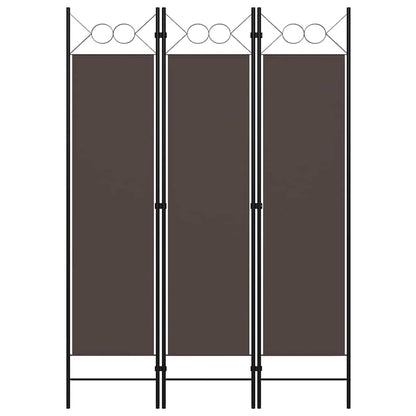 Paravento a 3 Pannelli Marrone 120x180 cm