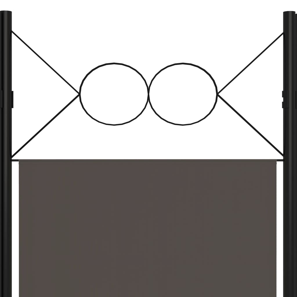 Paravento a 3 Pannelli Antracite 120x180 cm - homemem39