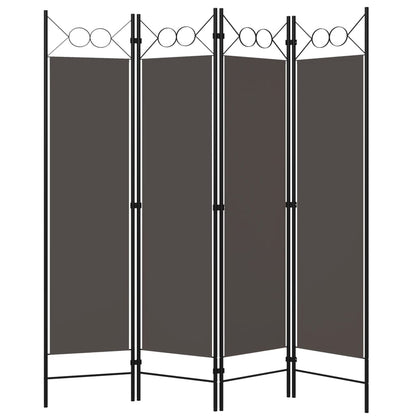 Paravento a 4 Pannelli Antracite 160x180 cm - homemem39