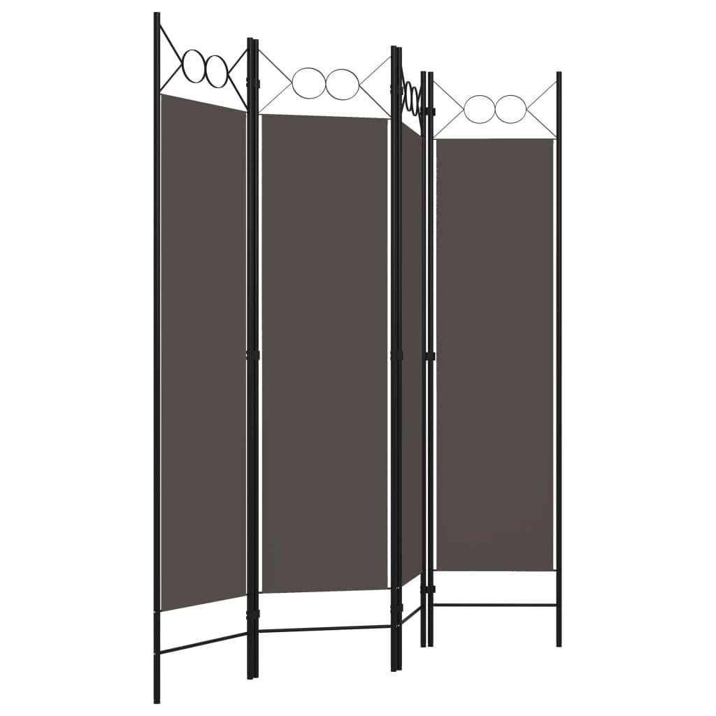 Paravento a 4 Pannelli Antracite 160x180 cm - homemem39