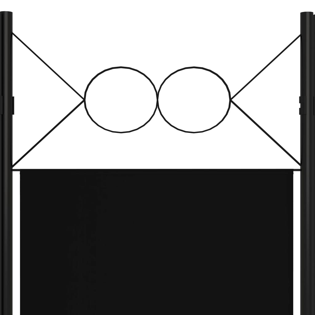 Paravento a 4 Pannelli Nero 160x180 cm - homemem39