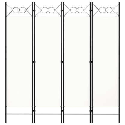 Paravento a 4 Pannelli Bianco 160x180 cm - homemem39