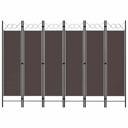 Paravento a 6 Pannelli Marrone 240x180 cm