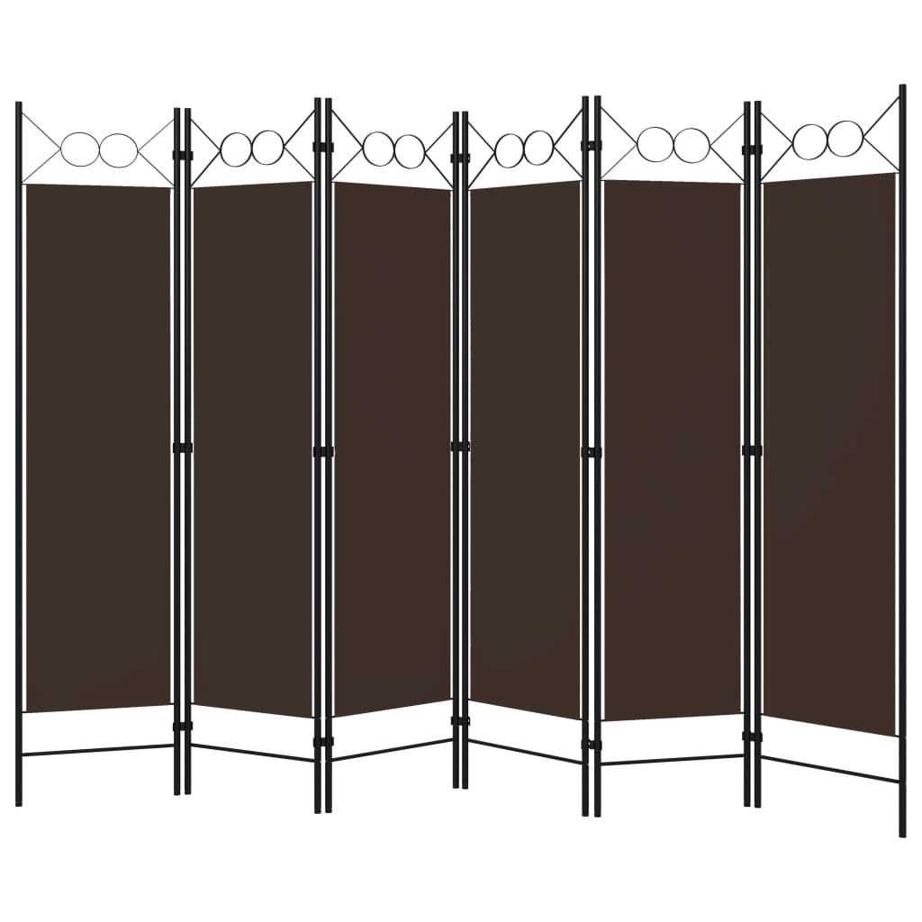 Paravento a 6 Pannelli Marrone 240x180 cm | homemem39