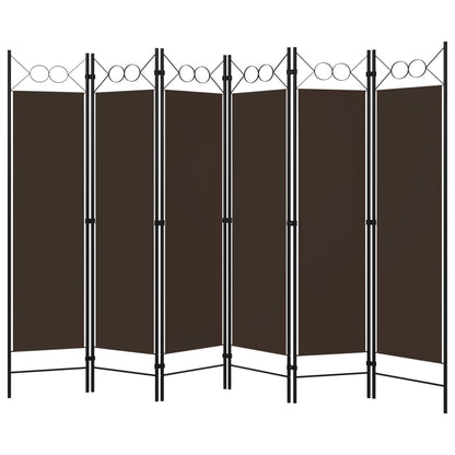 Paravento a 6 Pannelli Marrone 240x180 cm | homemem39
