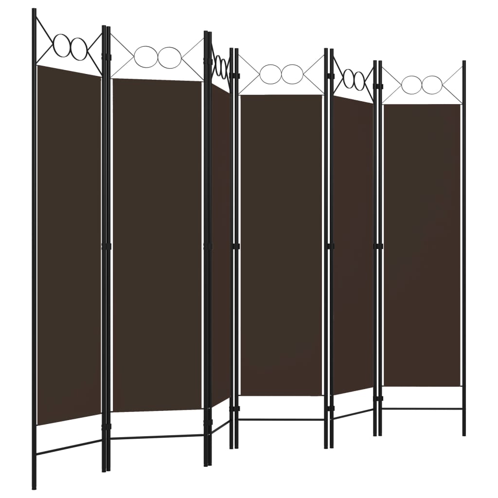 Paravento a 6 Pannelli Marrone 240x180 cm | homemem39