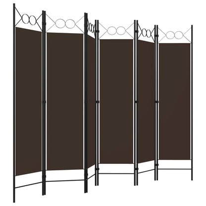 Paravento a 6 Pannelli Marrone 240x180 cm | homemem39