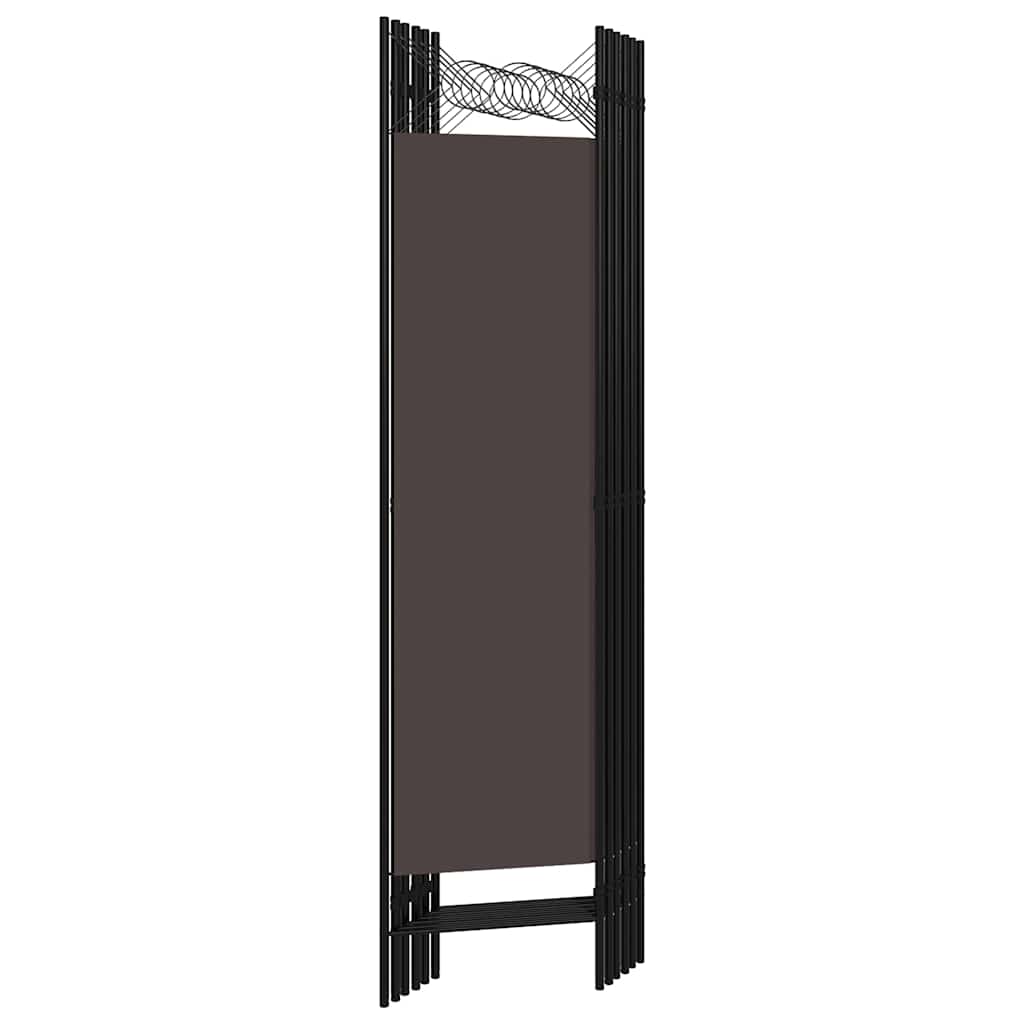 Paravento a 6 Pannelli Marrone 240x180 cm