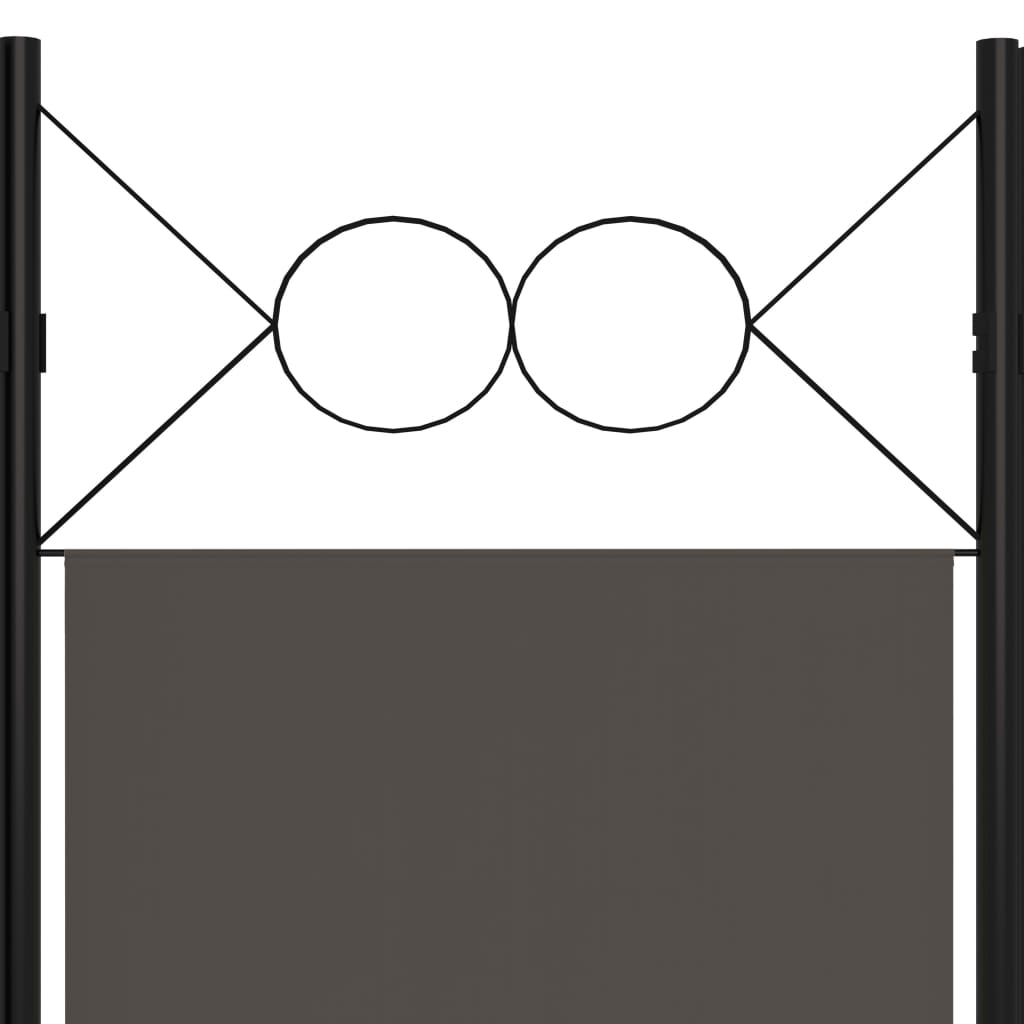 Paravento a 6 Pannelli Antracite 240x180 cm - homemem39