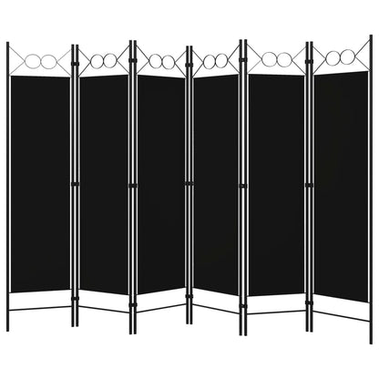 Paravento a 6 Pannelli Nero 240x180 cm | homemem39