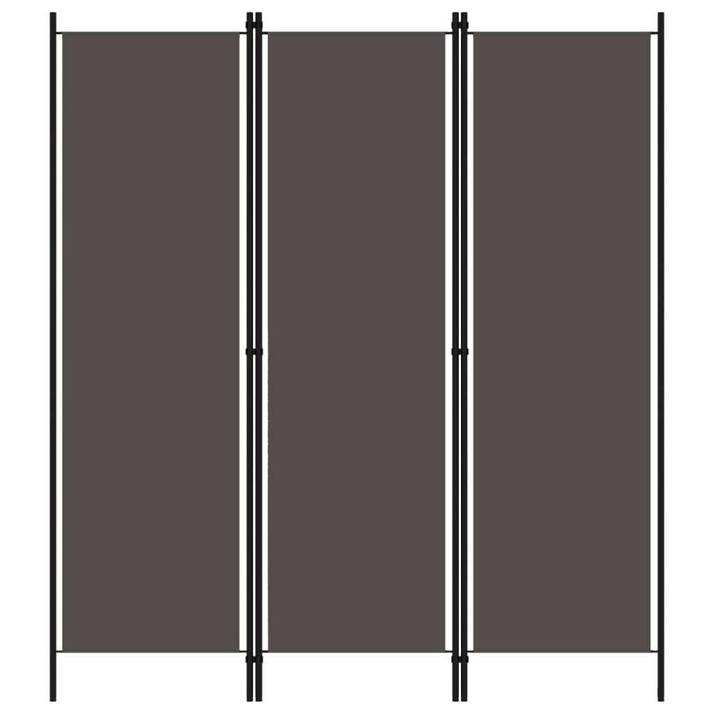 Paravento a 3 Pannelli Antracite 150x180 cm - homemem39