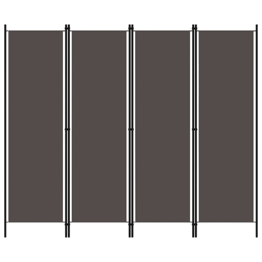 Paravento a 4 Pannelli Antracite 200x180 cm