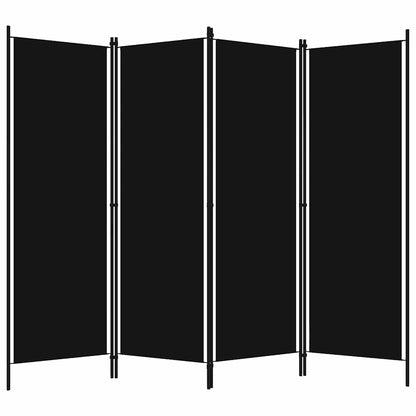 Paravento a 4 Pannelli Nero 200x180 cm