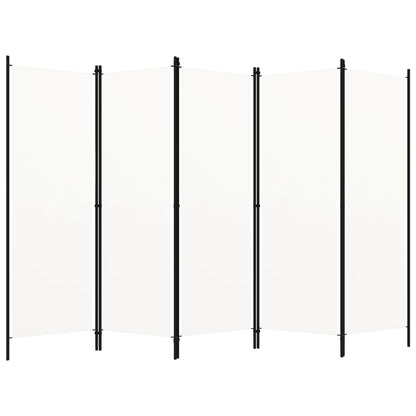 Paravento a 5 Pannelli Bianco 250x180 cm - homemem39