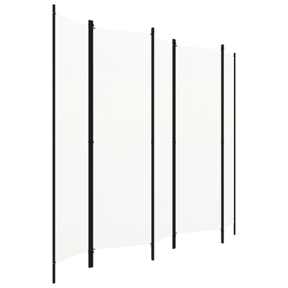 Paravento a 5 Pannelli Bianco 250x180 cm - homemem39
