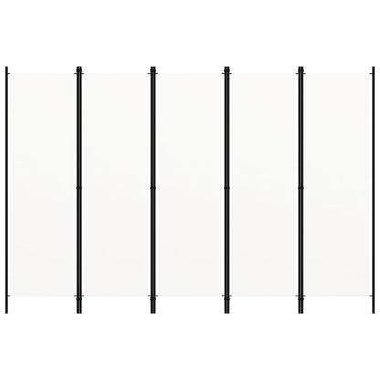 Paravento a 5 Pannelli Bianco 250x180 cm - homemem39