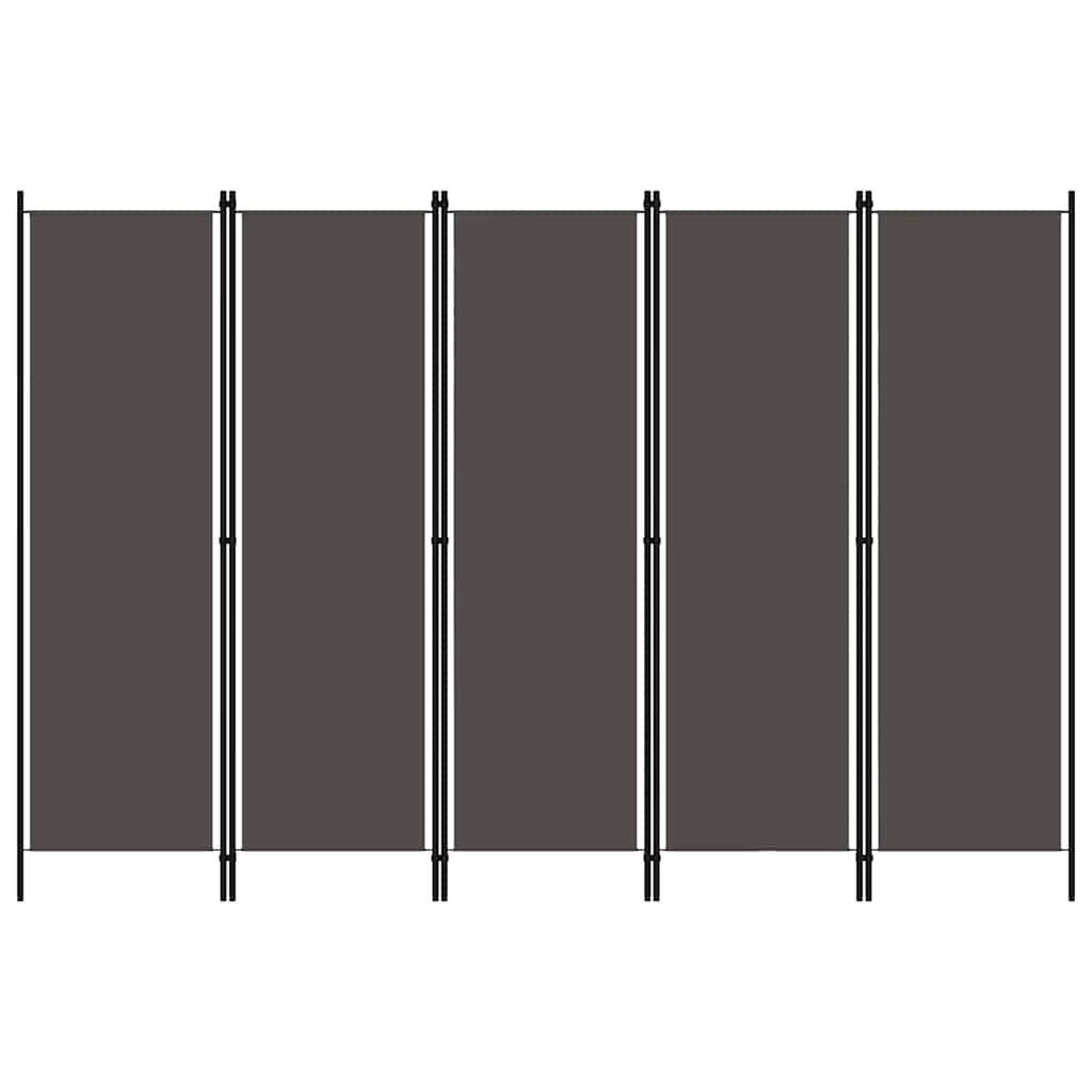 Paravento a 5 Pannelli Antracite 250x180 cm - homemem39