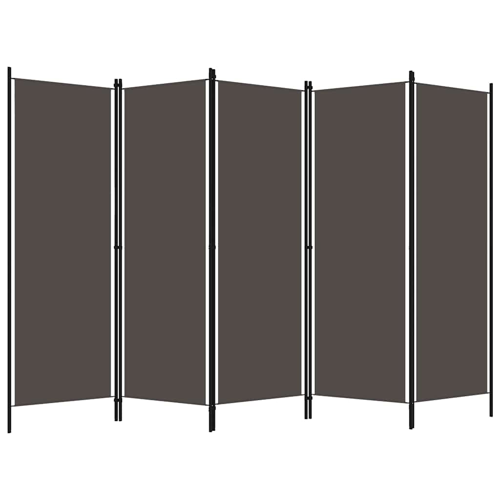 Paravento a 5 Pannelli Antracite 250x180 cm | homemem39
