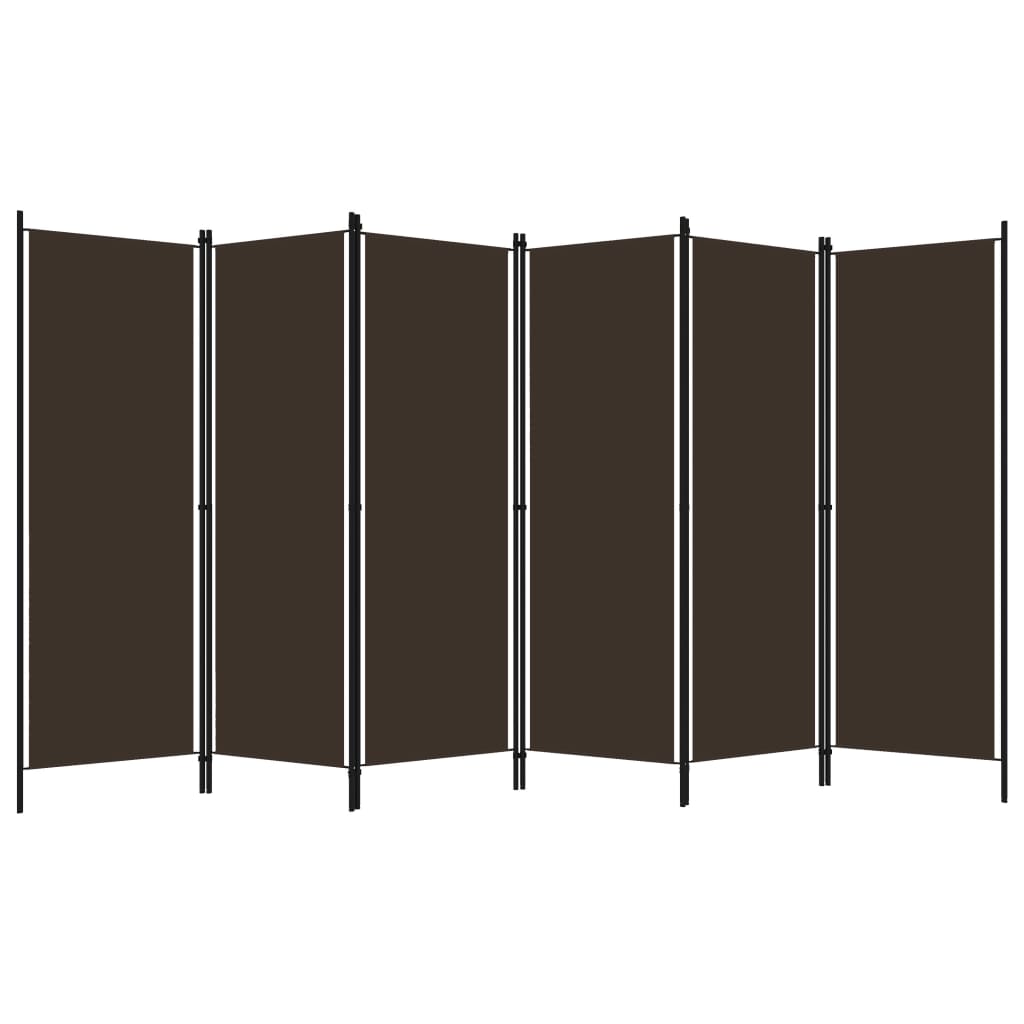 Paravento a 6 Pannelli Marrone 300x180 cm | homemem39