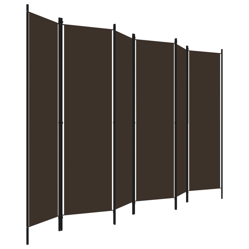 Paravento a 6 Pannelli Marrone 300x180 cm | homemem39