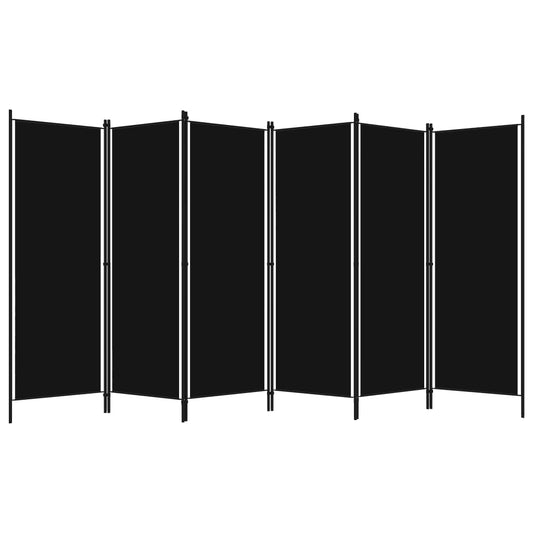 Paravento a 6 Pannelli Nero 300x180 cm - homemem39