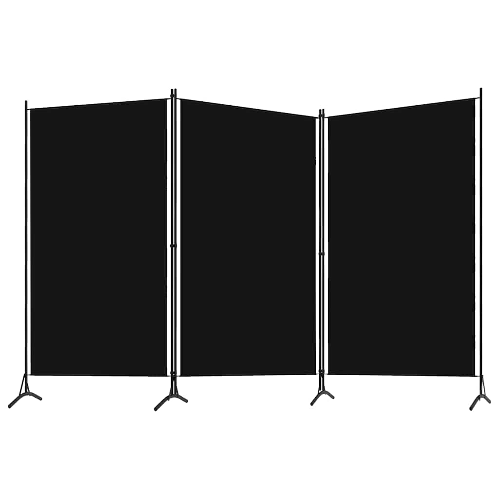 Paravento a 3 Pannelli Nero 260x180 cm | homemem39