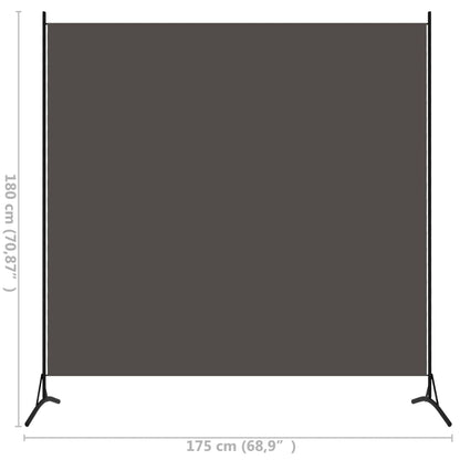 Paravento Antracite 175x180 cm in Tessuto - homemem39