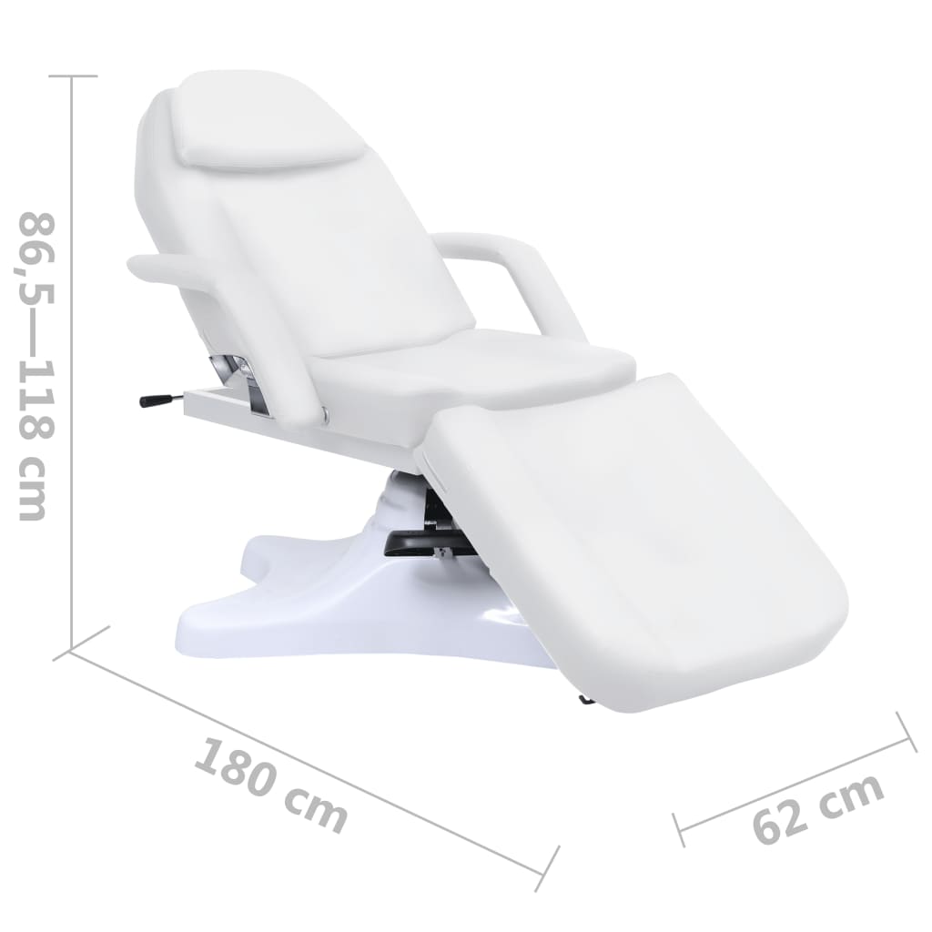 Lettino da Massaggio Bianco 180x62x(86,5-118) cm | homemem39