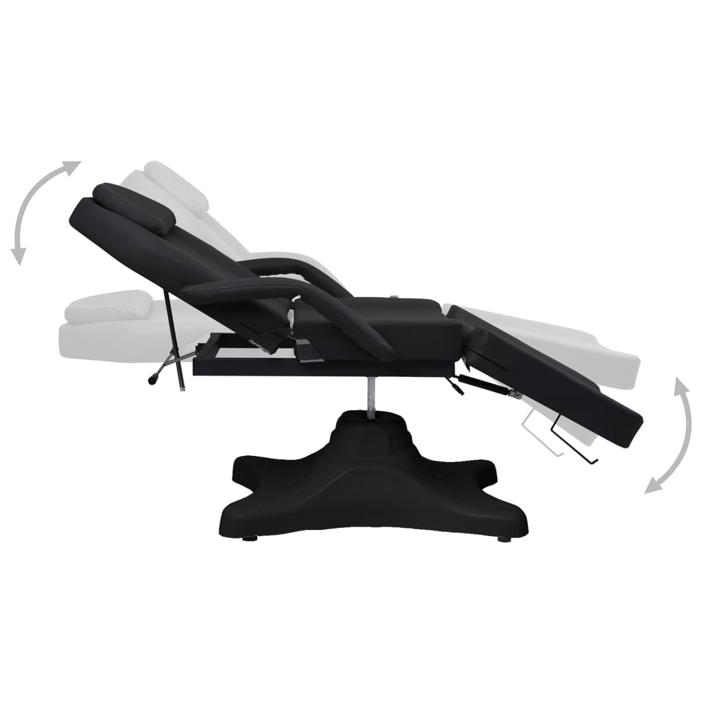 Lettino da Massaggio Nero 180x62x(86,5-118) cm | homemem39