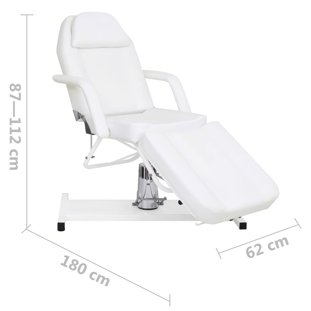 Lettino da Massaggio Bianco 180x62x(87-112) cm | homemem39