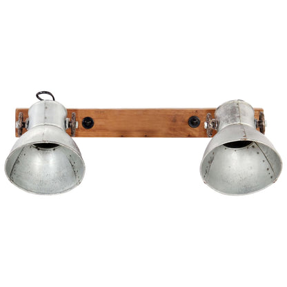 Lampada da Parete in Stile Industriale Argento 45x25 cm E27