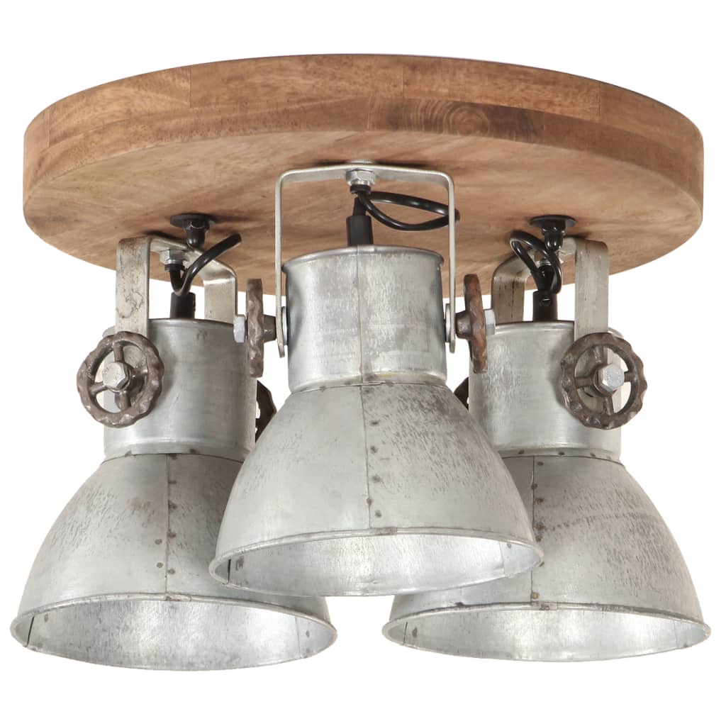 Lampada a Sospensione Industriale 25 W Argento 42x27cm E27 | homemem39