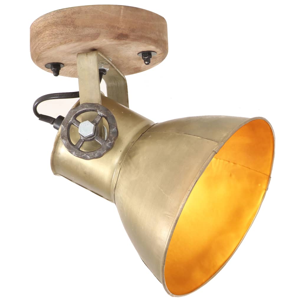 Lampade da Parete/Soffitto 2 pz Industriale Ottone 20x25 cm E27 | homemem39