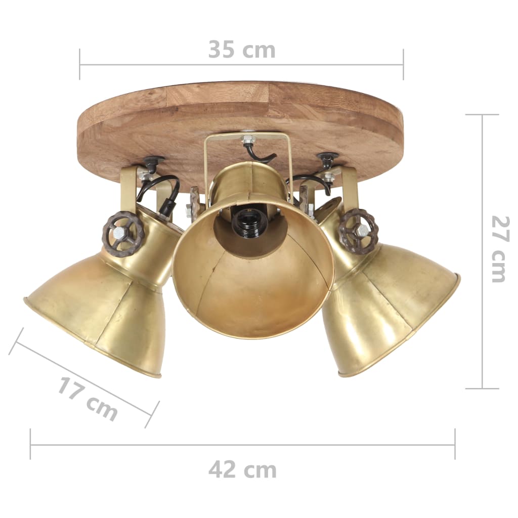 Lampada a Sospensione Industriale 25 W Ottone 42x27 cm E27 | homemem39