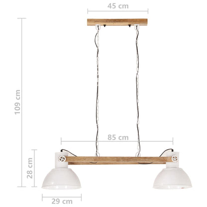 Lampada a Sospensione Industriale 25 W Bianca 109 cm E27 - homemem39