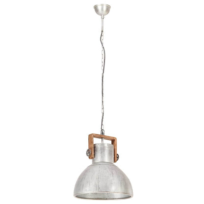 Lampada a Sospensione Industriale 25 W Argento Rotonda 40cm E27 | homemem39