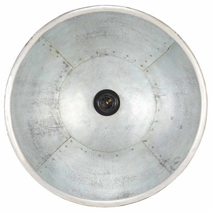 Lampada a Sospensione Industriale 25 W Argento Rotonda 40cm E27 | homemem39