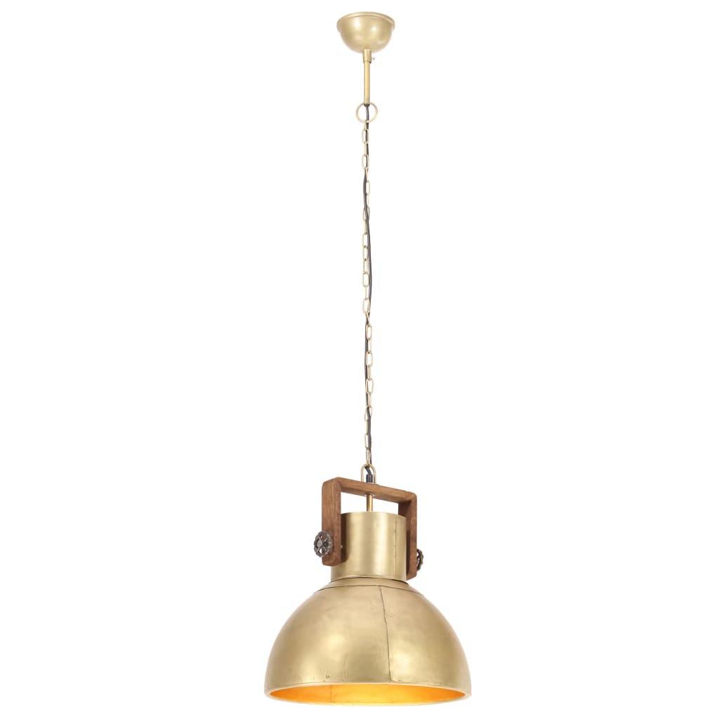 Lampada a Sospensione Industriale 25 W Ottone Rotonda 40 cm E27