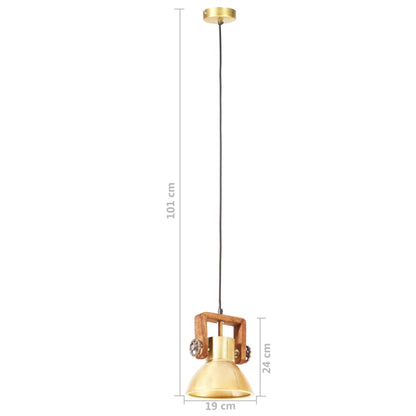 Lampada a Sospensione Industriale 25 W Ottone Rotonda 19 cm E27